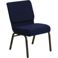 Flash Furniture Hercules Series 21 Extra Wide Navy Blue Dot Fabric Chair - FD-CH0221-4-GV-S0810-GG