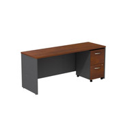 Bush Business Furniture Series C Executive Credenza 72" with 2-Drawer Mobile Pedestal Hansen Cherry - SRC030HCSU
