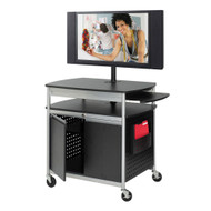 Safco Scoot Flat Panel Multimedia Cart - 8941BL