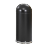 Safco Black Dome Top Receptacle- 9639BL