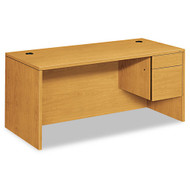 HON 10500 Series Single Pedestal Desk Right 66", Assembled - 10583RCC
