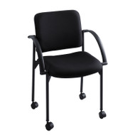 Safco Moto Black Fabric Stacking Chairs (2-Pack) - 4184BL
