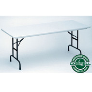 Correll R-Series Heavy Duty Blow-Molded Plastic Folding Table Adjustable Height 24 x 48  - RA2448