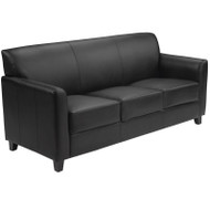 Flash Furniture HERCULES Diplomat Series Black LeatherSoft Sofa - BT-827-3-BK-GG