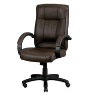 Eurotech by Raynor Odyssey High-Back Brown Leather Chair - LE9406BRN