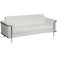 Flash Furniture Lesley Series Contemporary White Leather Sofa - ZB-LESLEY-8090-SOFA-WH-GG