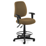 OFM Posture Task Stool with Arms - 118-2-AA-DK