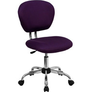 Flash Furniture Mid-Back Purple Mesh Task Chair with Chrome Base - H-2376-F-PUR-GG