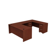 Bush Business Furniture Series C Package U-Shaped Desk with Mobile Pedestals Mahogany - SRC047MASU