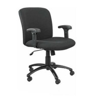 Safco Uber Big and Tall Mid Back Chair with T-Pad Arms - 3491 3496BL