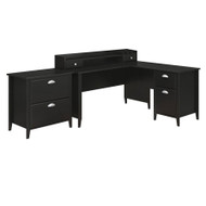 Kathy Ireland by Bush Connecticut Collection 60" L-Shaped Desk, Organizer & Lateral File - CT003BS