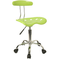 Flash Furniture Vibrant Apple Green and Chrome Computer Task Chair with Tractor Seat -  LF-214-APPLEGREEN-GG