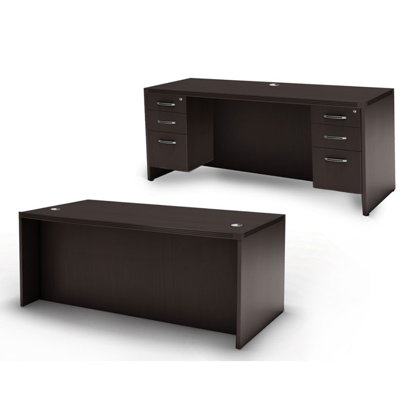 Mayline At1 Aberdeen Executive Desk Credenza Package Free Shipping