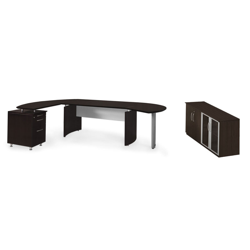Mayline Mnt8 Ldc Mayline Medina Executive 63 Desk With Return On