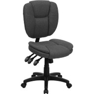 Flash Furniture Mid Back Gray Fabric Multi-functional Ergonomic Task Chair - GO-930F-GY-GG