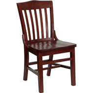 Flash Furniture School House Chair with Mahogany Finish and Mahogany Seat - XU-DG-W0006-MAH-GG