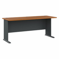 Bush Business Furniture Series A Desk 72" Natural Cherry and Slate - WC57472