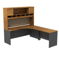 Bush Business Furniture Series C Package Executive L-Shaped Desk Right Natural Cherry - SRC002NCR