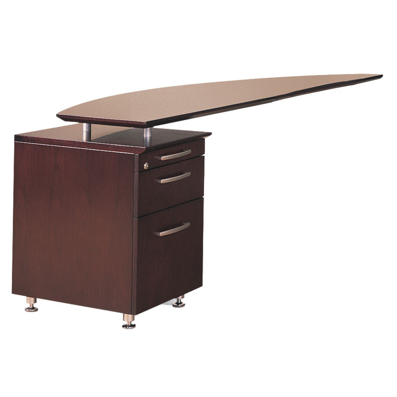 Mayline Nrtpl Napoli Veneer 63 Left Curved Desk Return Ships Free