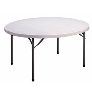 Correll Economy Blow-Molded Plastic Folding Table Round 72 - CP72