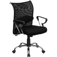 Flash Furniture Mid-Back Black Mesh Manager's Chair - BT-2905-GG