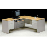Hon Metro Classic 66 L Shaped Metal Desk Workstation P3266l P3235r
