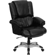 Flash Furniture High Back Black Leather Overstuffed Executive Office Chair - GO-958-BK-GG