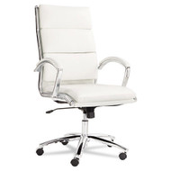 Alera Neratoli High-Back Soft-Touch Leather Chair White - ALENR4106