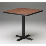 Mayline Bistro Bar and Cafe Breakroom Dining Height Table Square 30W x 30D x 29 1/8H - CA30SLB