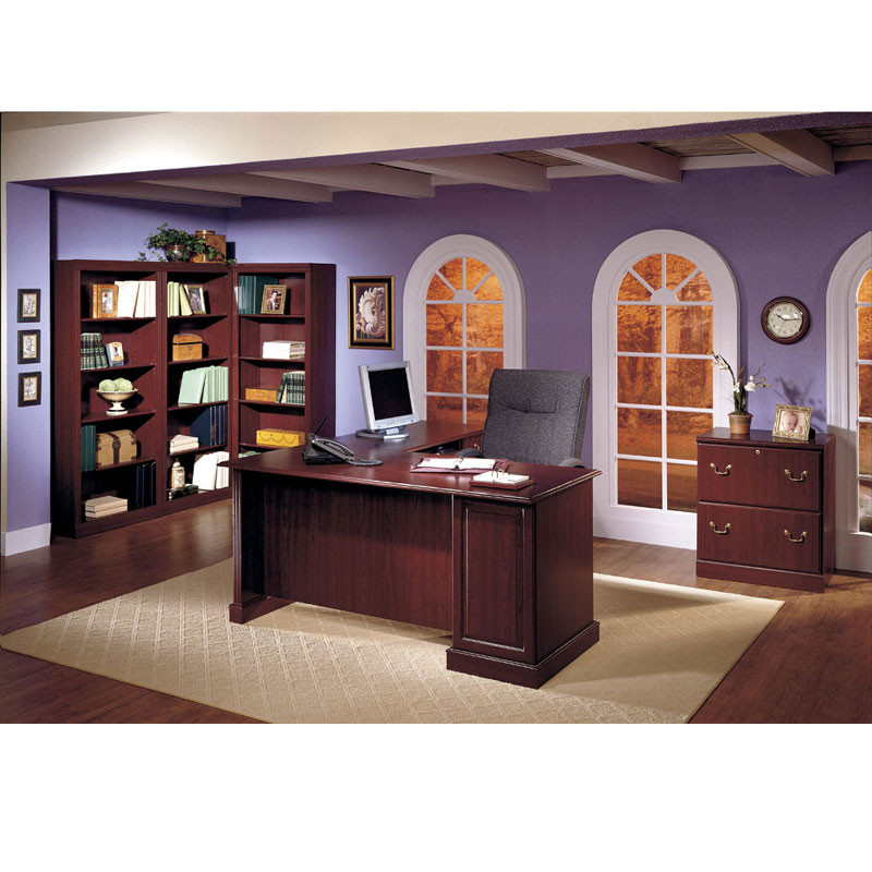 Bush Saratoga Collection L Shaped Executive Desk Collection Free