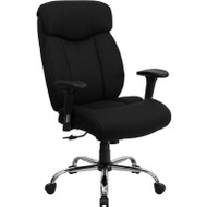 Flash Furniture Hercules Series Big & Tall Black Fabric Office Chair with Arms - GO-1235-BK-FAB-A-GG