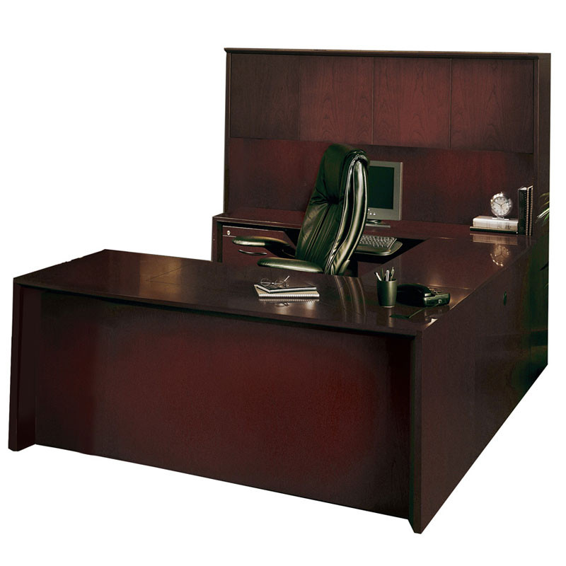 Mayline Ct4 Corsica Veneer 72 Executive U Shaped Desk With Hutch