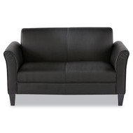 Alera Reception Lounge Furniture Loveseat, Black - RL22LS10B
