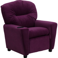 Flash Furniture Contemporary Kid's Recliner with Cup Holder Purple Microfiber - BT-7950-KID-MIC-PUR-GG