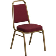 Flash Furniture Hercules Series Trapezoidal Back Stacking Banquet Chair with Burgundy Patterned Fabric - FD-BHF-1-ALLGOLD-0847-BY-GG