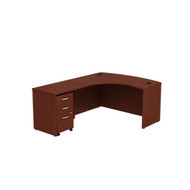 Bush Business Furniture Series C Package L-Shaped Desk with Mobile File Cabinet Mahogany Left - SRC007MALSU