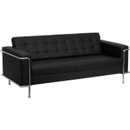 Flash Furniture Lesley Series Contemporary Black Leather Sofa - ZB-LESLEY-8090-SOFA-BK-GG