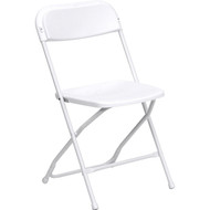 Flash Furniture Hercules Series Folding Chair with Steel Reinforced Legs - LE-L-3-WHITE-GG