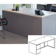 Mayline CSII Rectangular Desk with File/File Pedestal 30D x 60W - C1353