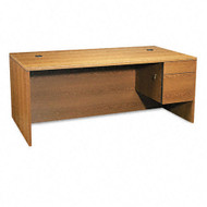 HON 10500 Series Single 3/4 Pedestal Desk 72" Right, Assembled - 10585RCC