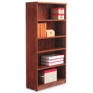 Alera Valencia Collection Bookcase 5-Shelf Medium Cherry - VA636632