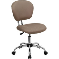 Flash Furniture Mid-Back Coffee Brown Mesh Task Chair with Chrome Base - H-2376-F-COF-GG