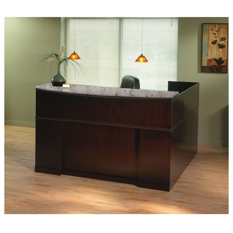 Mayline Srcslm Sorrento Reception Desk Granite Counter Top Right