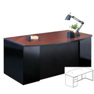 Mayline CSII Bow Front Desk with Box/Box/File Pedestal 66" - C1961