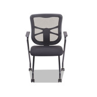 Alera Elusion Mesh Nesting Chairs, Black (2-Pack) - EL4914