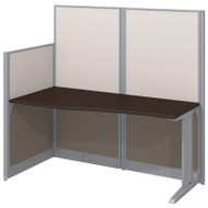 Bush Furniture Office-in-an-Hour Straight Workstation with Panels Mocha - WC36892-03K