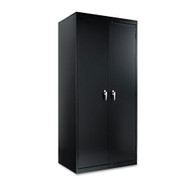Alera Assembled Welded Storage Cabinet 78"H x 24"D, Black - 88129