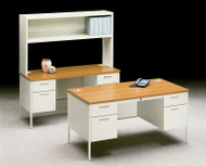 HON Metro Classic Series Desk, Credenza and Stack-on Shelf Package - METROPackageB