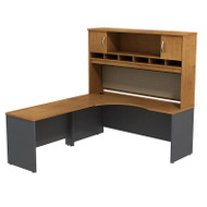 Bush Business Furniture Series C Package Executive L-Shaped Desk Left Natural Cherry - SRC002NCL