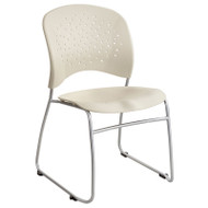 Safco Reve Sled Base Round Back Stacking Chairs (2-Pack) Latte - 6804LT